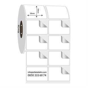 Fastyre Etiket (Sticker)50mm x 30mm 2'li Ara Boşluklu Fastyre Etiket
