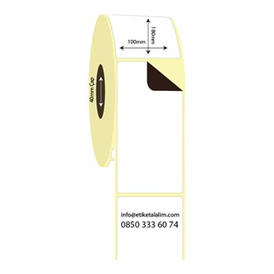 Kuşe Sürsajlı-Örtücü Etiket (sticker)100mm x 180mm Kuşe Sürsajlı Etiket