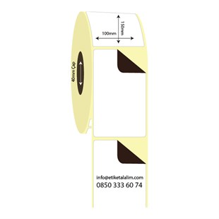 Kuşe Sürsajlı-Örtücü Etiket (sticker)100mm x 150mm Kuşe Sürsajlı Etiket