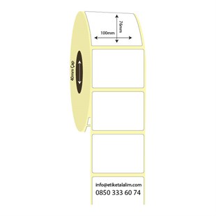 100mm x 76mm Lamine Termal Etiket (Sticker)