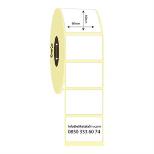 60mm x 40mm Lamine Termal Etiket (Sticker)